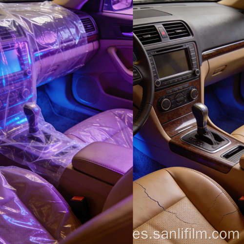 Protección UV para película protectora interior de automóviles